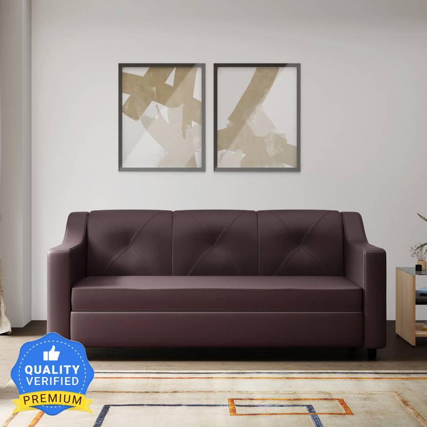 Godrej Interio Monarch Leatherette 3 Seater Sofa Price in India Buy