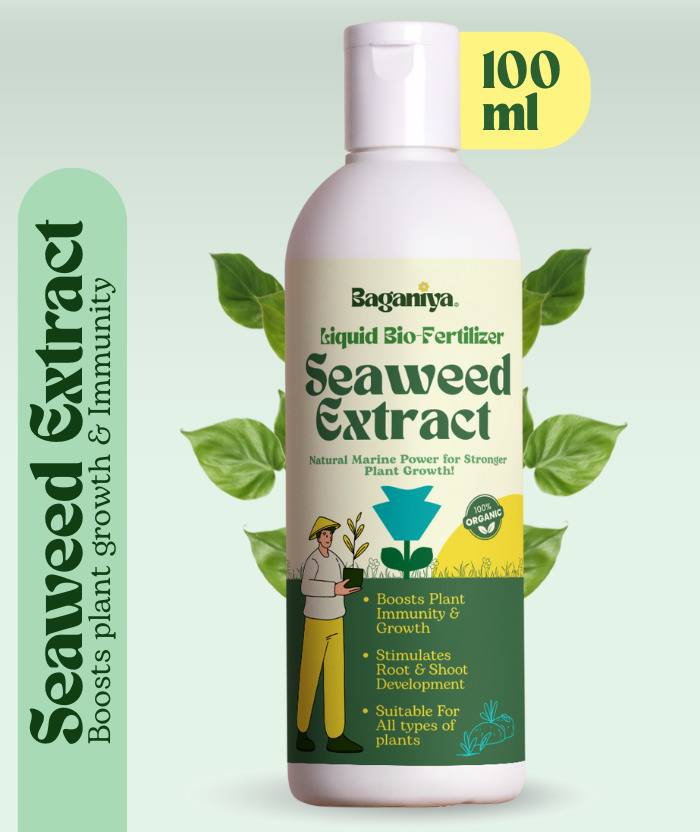 Baganiya Seaweed Extract Liquid Bio-Fertilizer for plants & Home Gardening Fertilizer, Potting Mixture, Manure