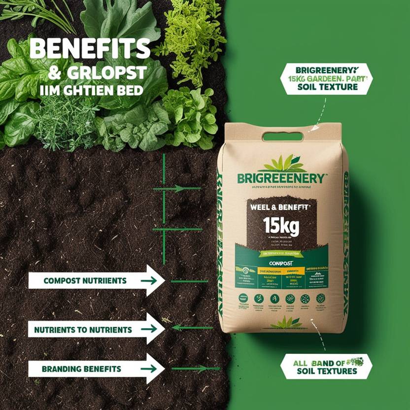 BriGreenery High Quality Vermicompost for Indoor & Outdoor Plants – 15 KG Manure