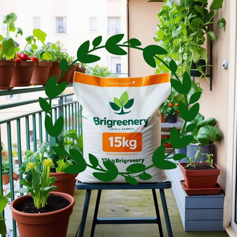 BriGreenery Natural Vermi Compost for Vegetables, Flowers & Pots – 15 Kg Manure