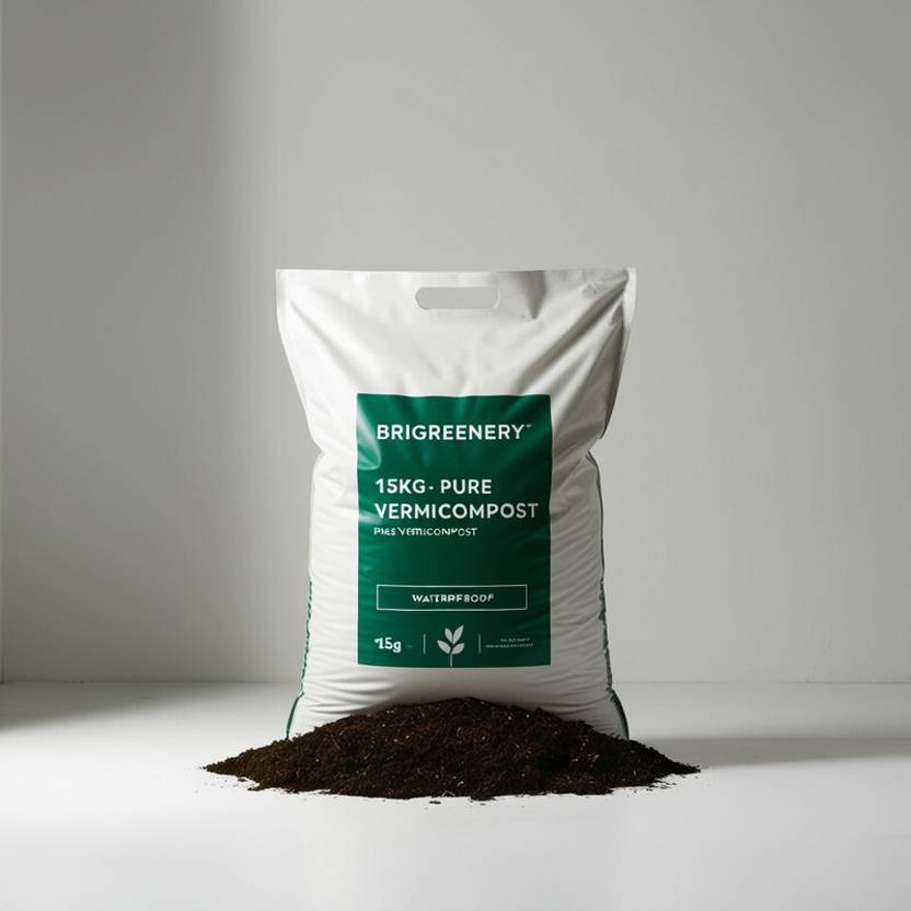 BriGreenery Premium Garden Soil Compost Vermicompost – 15 KG Manure
