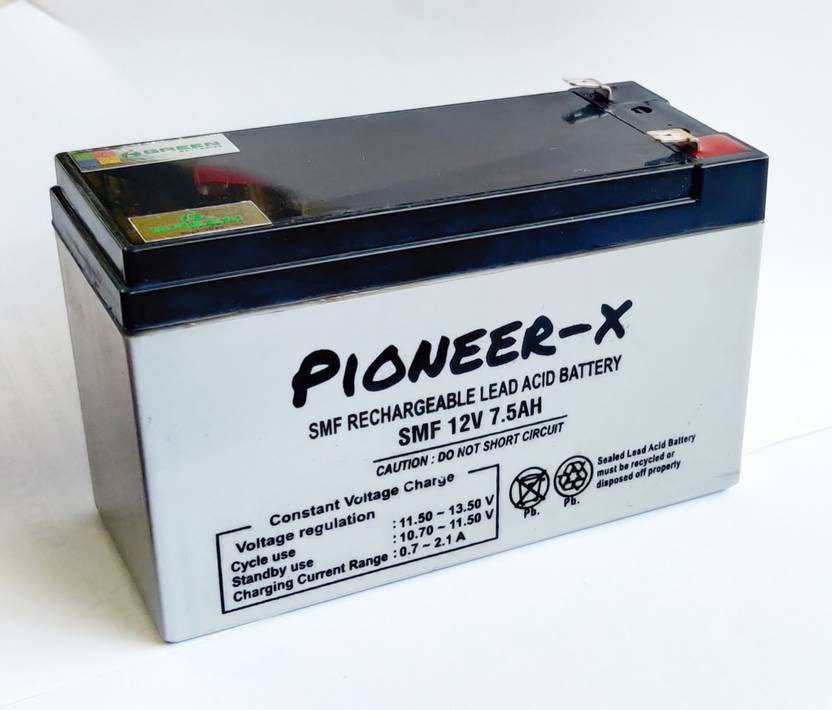Pioneerx 12 volt 7.5 Ampere battery for UPS, LED strip/emergency light