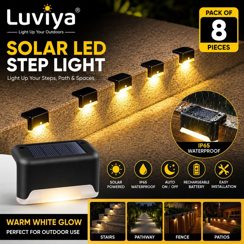 Luviya Solar LED Step Light Warm White - Image 1