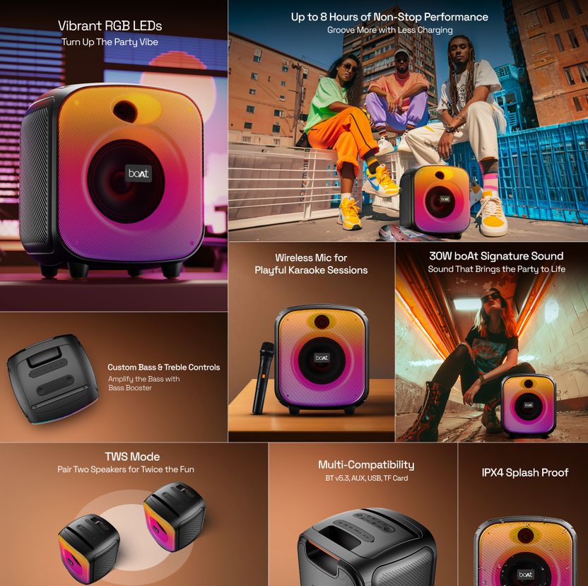Buy boAt PartyPal 63 Pro 30W Bluetooth Party Speaker - Image 2