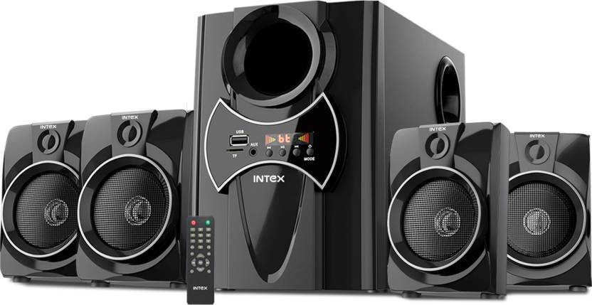 For 3299/-(40% Off) Intex 2650 Pro FMUB 4.1 Multimedia Speaker 70 W Bluetooth Home Theatre (Black, 4.1 Channel) at Flipkart