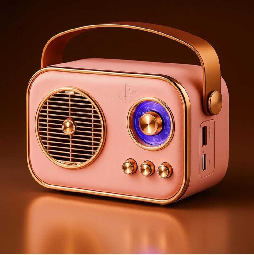 JAXTER Mini Retro Radio Bluetooth Speaker - Image 8