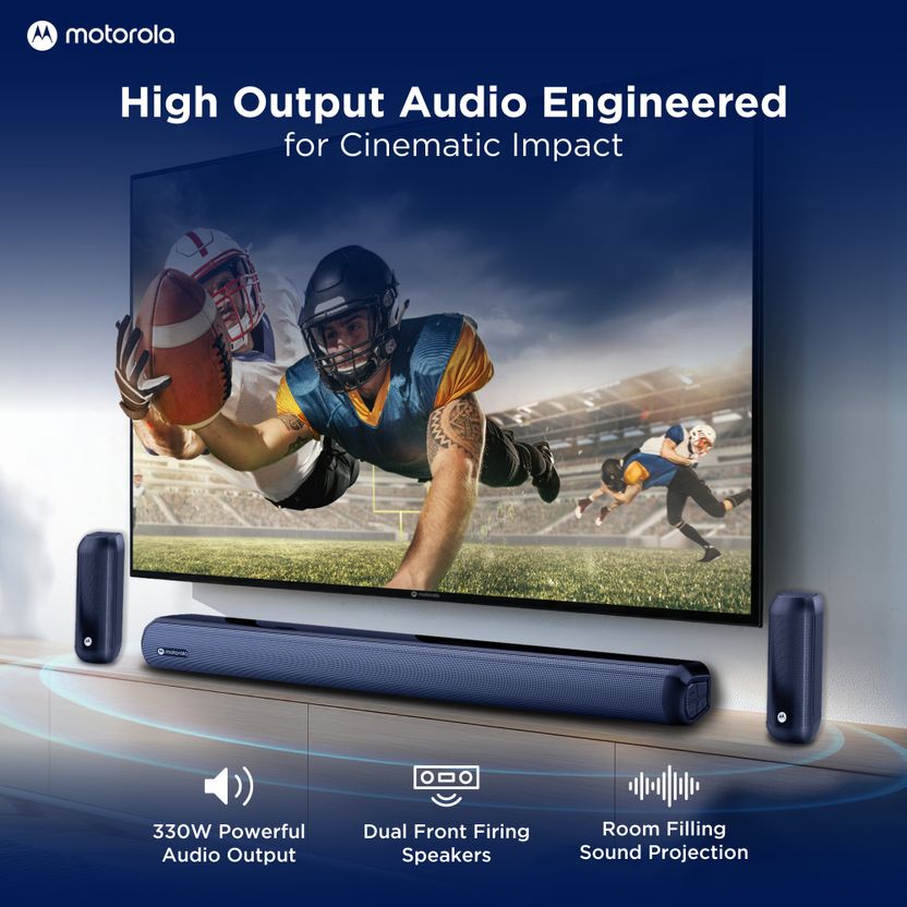 Motorola AmphisoundX Vibe 330W Bluetooth Soundbar Black - Image 2
