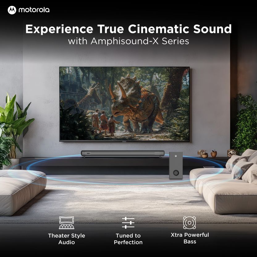 MOTOROLA AmphisoundX Vibe 220W Bluetooth Soundbar Black - Image 3