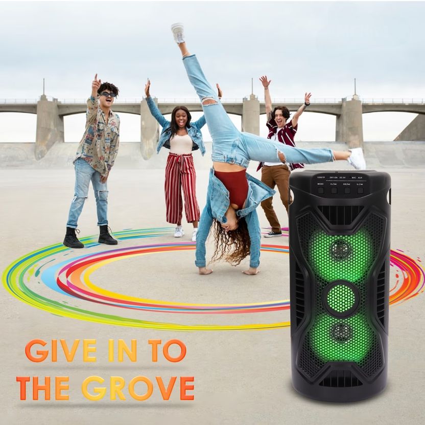 noxxo Rockstar 10 Hours Playtime FM USB AUX BT KARAOKE MIC RGB - Image 3