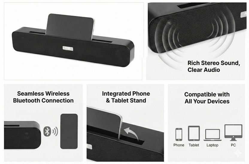 MZ M423SP Portable Home TV Soundbar - Image 3