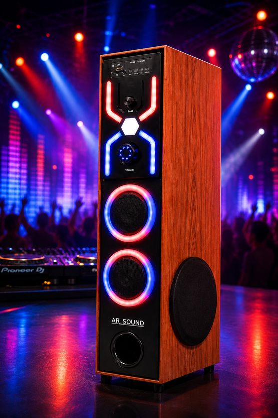 ARSOUND Spider 120W Bluetooth Tower Speaker, Multicolor - Image 5