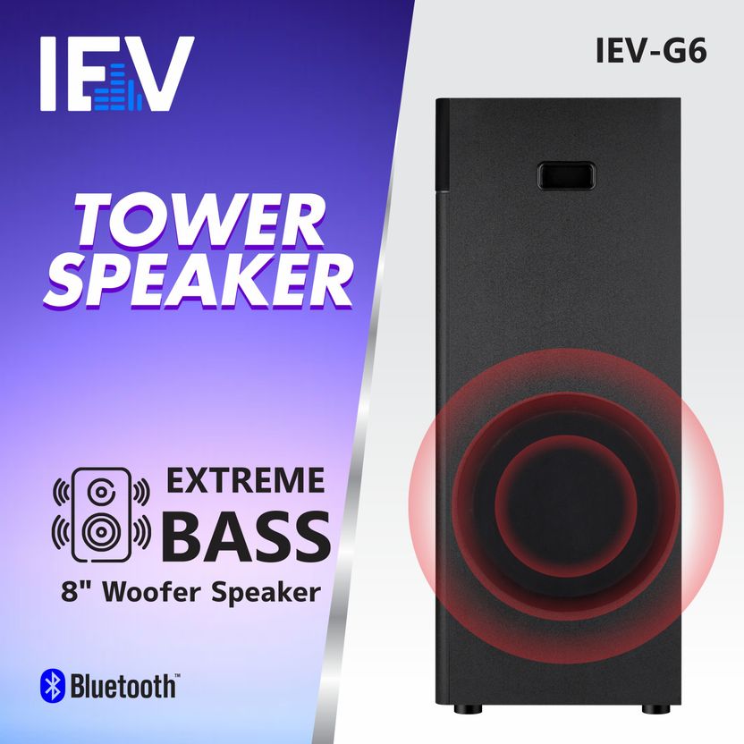 IEV G-6 100W Bluetooth Tower Speaker Black - Image 4