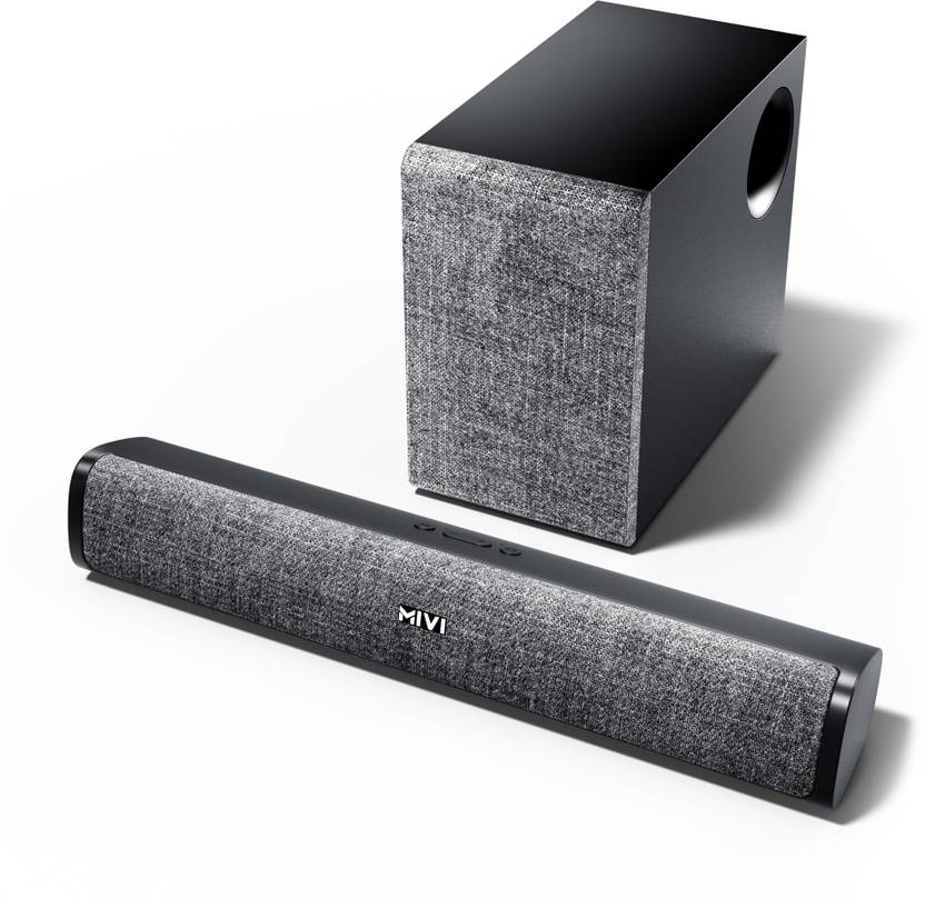 Buy Mivi Fort S48 Soundbar With Subwoofer, 48W, 2.1 Channel, BT V5.3 Sound bar 48 W Bluetooth