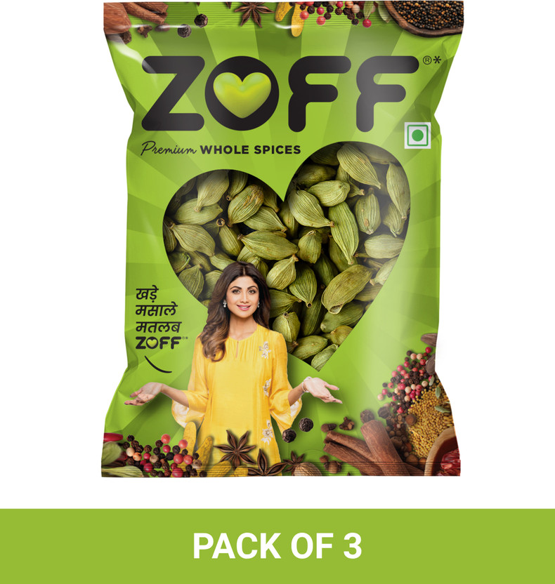 zoff Green Cardamon Whole (3 x 50 g)