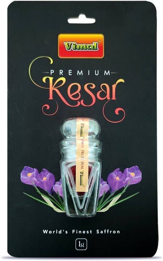 VIMAL Premium Kesar Original & Pure Saffron for TilakBiryaniImproved Health(1gmEach) Price in