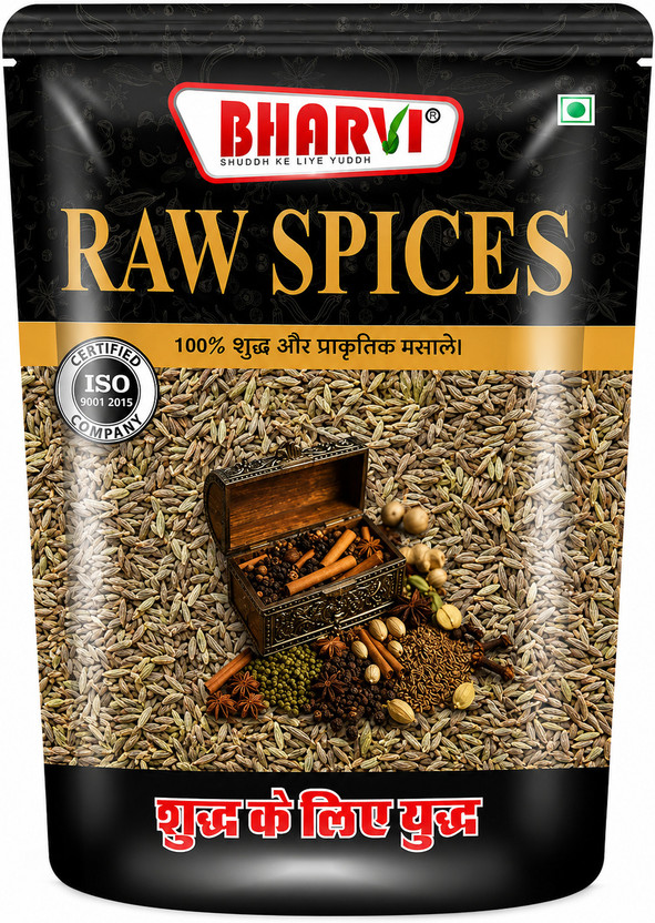 Bharvi Cumin Seeds (Jeera) Premium Whole Spice Raw Masala for