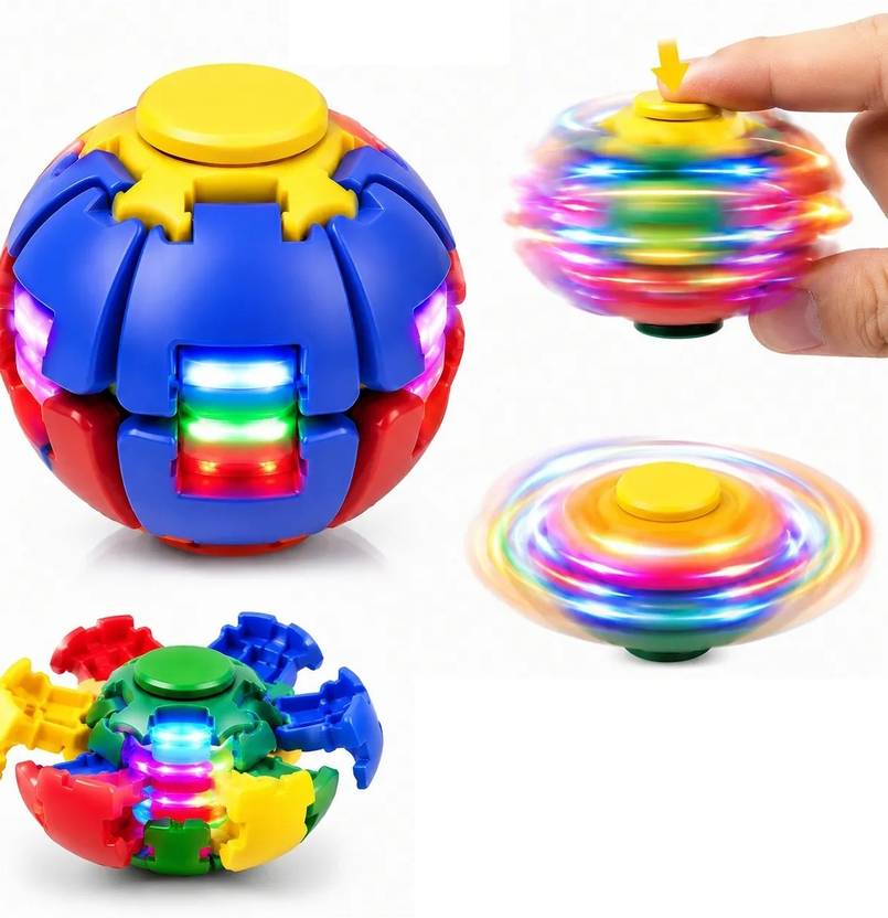 giftsrus Fidget Spinner Ball with LED Light Sensory Toy for Kids and All