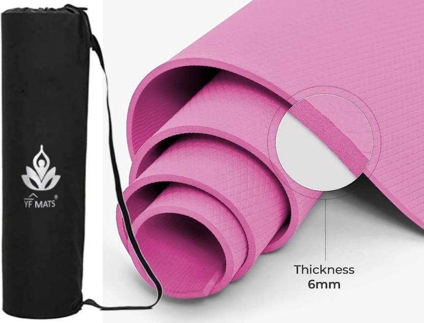 YFMATS 6MM(pink with cover) Best Quality and Anti slip Eva Eco