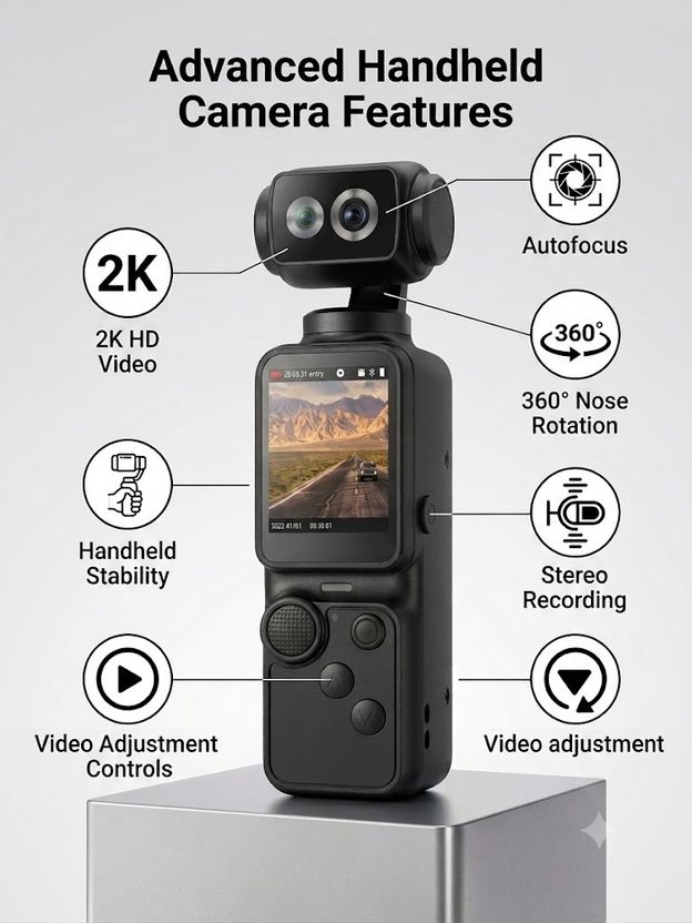 KETECH POCKET CAMERA 270° Rotating Lens - Image 3