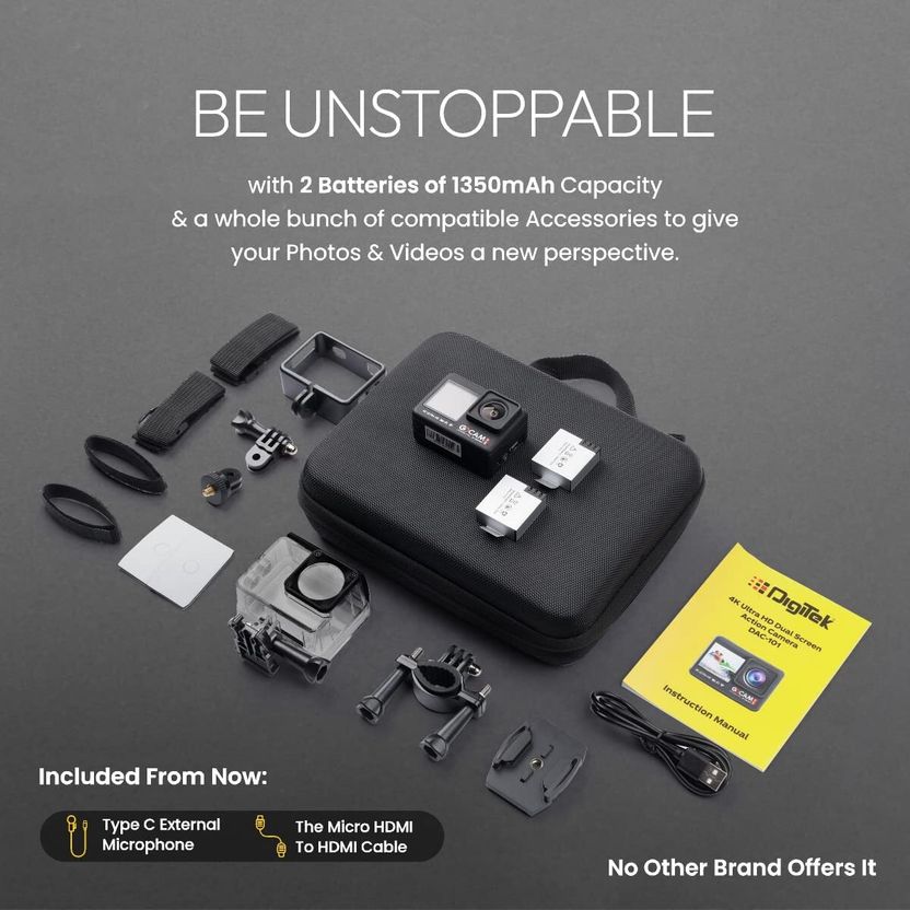 DIGITEK 1 GoCAM DAC-101 48MP Action Camera - Image 5