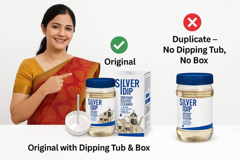 SILVER DIP Modicare New Instant Silver Cleaner – Silverdip Sparkling Clean, 300ML Pack 1 Stain Remover