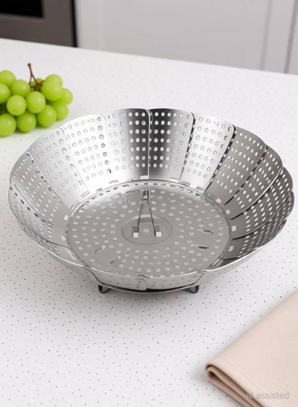 Shreeshann Vegetable Steamer Basket Insert for Pots, Pans for steam boiling cooking Stainless Steel Steamer