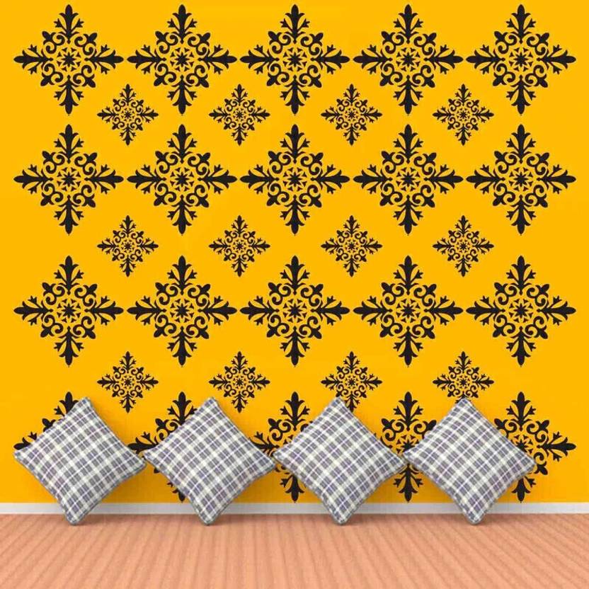 JAZZIKA Wall Stencils Pack of 1 (Size :- 16 X 24 Inch) PATTERN- Rhombus Design Ideal For Wall Decor Paintings Home Wall Decor Stencil