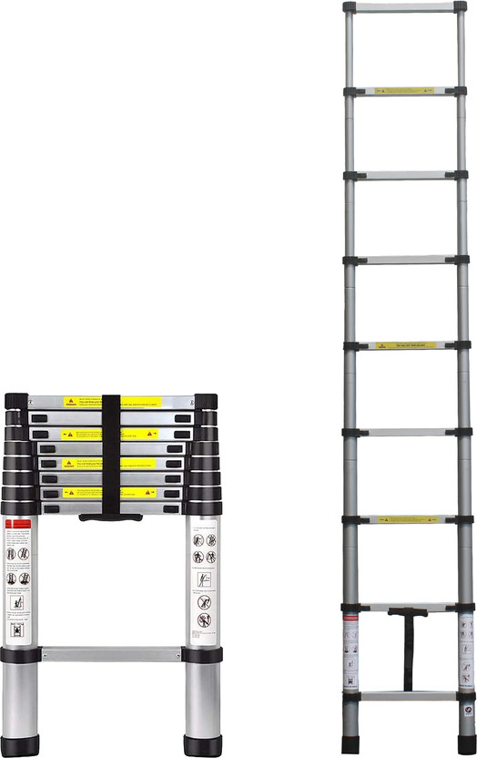 Click to enlarge Flipkart SmartBuy 2.6M(8.5FT) Multi-Purpose,Compact & Easy to Carry Telescopic Ladder Extendable Aluminium Ladder Price in India - Buy Flipkart SmartBuy 2.6M(8.5FT) Multi-Purpose,Compact & Easy to Carry Telescopic Ladder Extendable Aluminium Ladder o