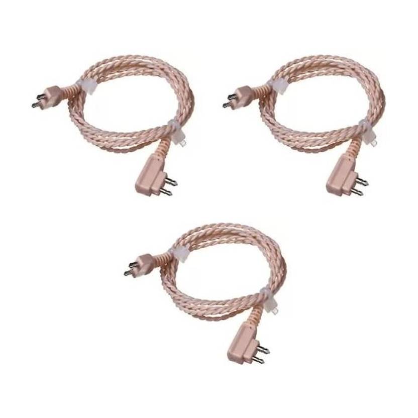 Balson 2 Pin Cord Wire for Single Ear Suitable for All Type of Pocket Model, Hearing Aid Machines (Pack of 3 Pcs Stethoscope