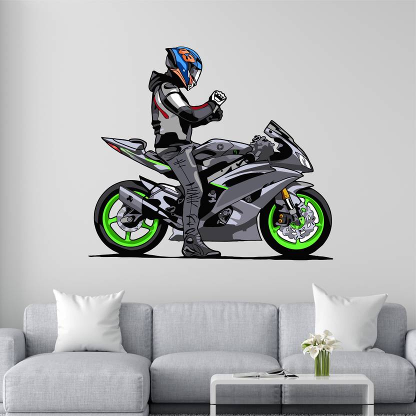 ArtfulDecals 24 inch Adorable Aesthetic BIKE Wall sticker for your Home decoration Self Adhesive Sticker