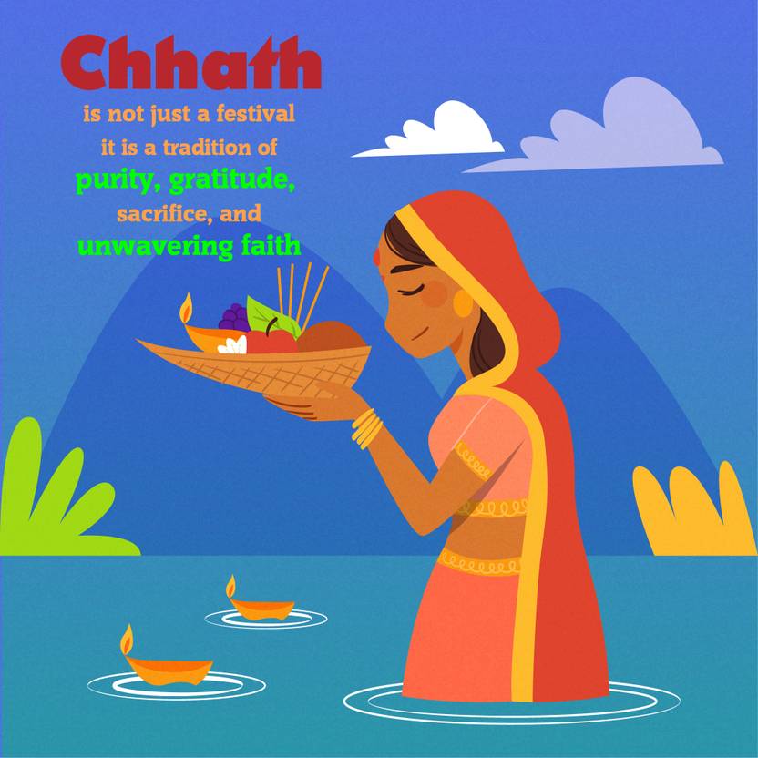 Golden Nut Goods 5 cm Chhath Sticker Self Adhesive Sticker