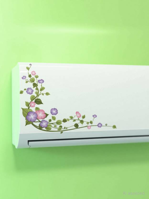 Anaya Creations 70 cm Beautiful Flowers Design Decorative Self Adhesive Sticker