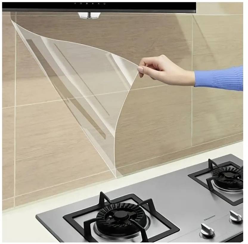 PRIMELINK 1000 cm Backsplash Kitchen Stickers Wall Oil Water Proof