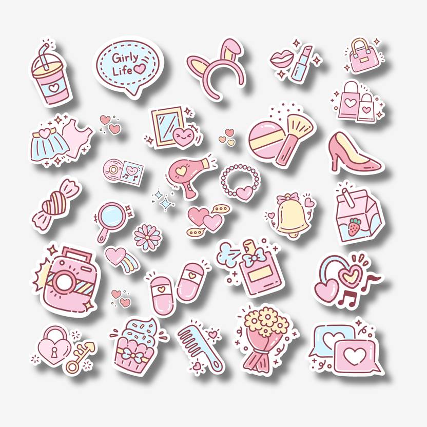 Shortbread 14 cm Girly Girl Self Adhesive Sticker