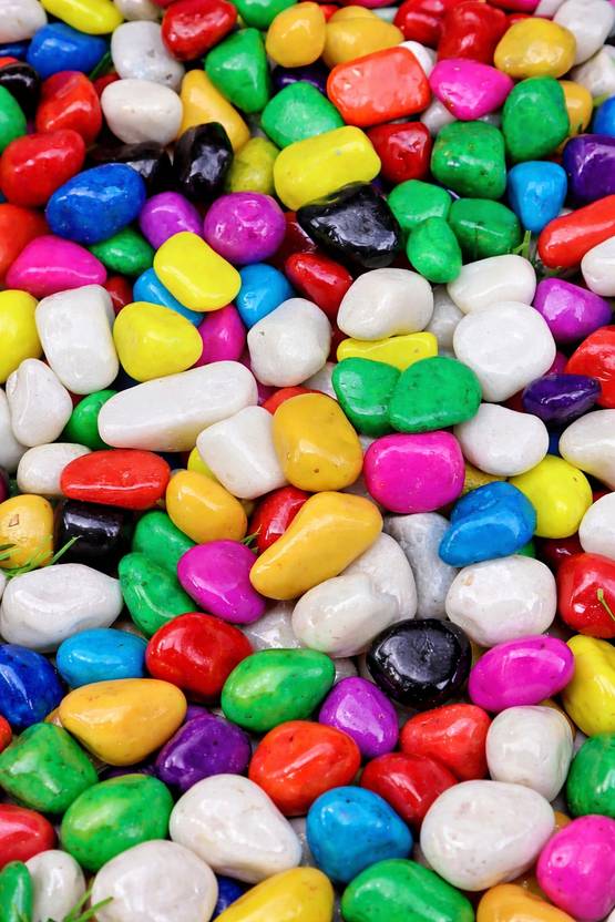 Glowvella ST-500GM Painted, Polished Asymmetrical Marble Pebbles