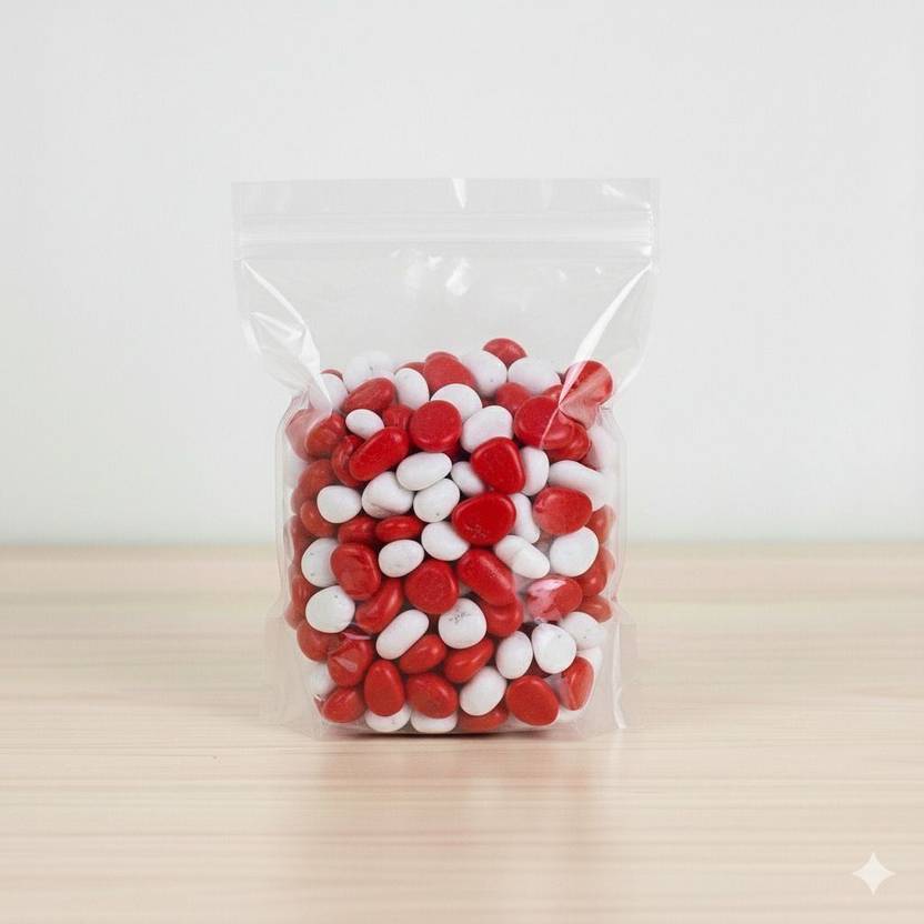 Garden Sajao Pebbles for Home Decor, Garden Landscape, Vase Filler, Pot Plants and Fishtank Polished Round Marble Pebbles