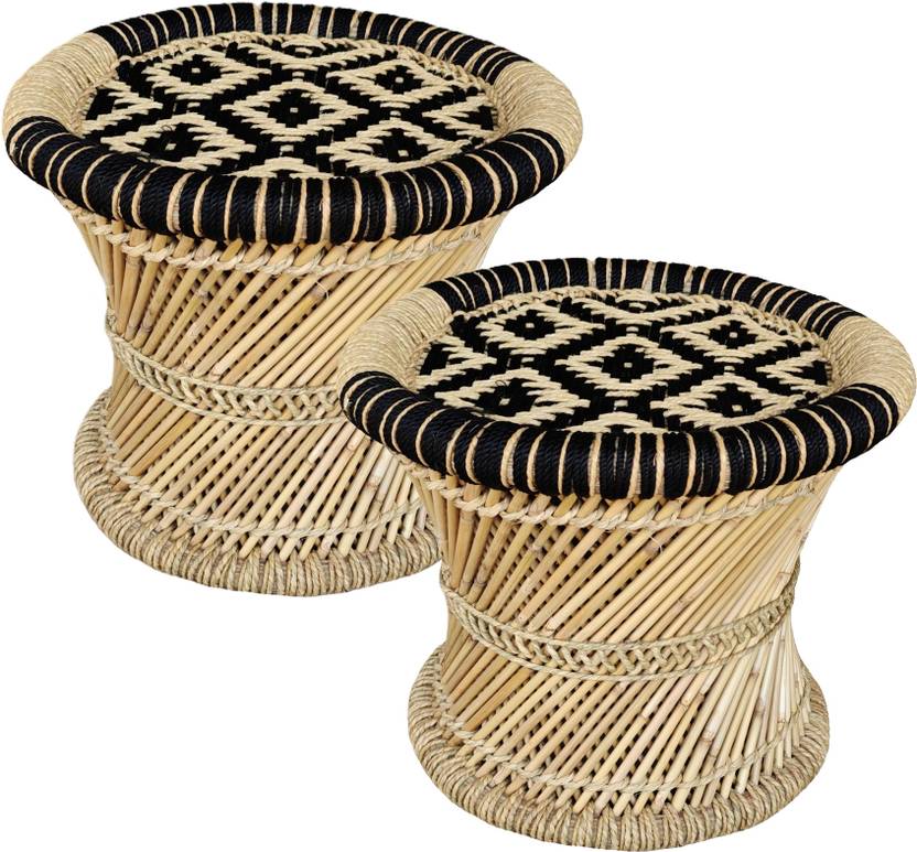 Bhavishya Bamboo Mudda Stool, Chair, Moda Mooda Machiya Wooden Combo set Outdoor & Cafeteria Stool