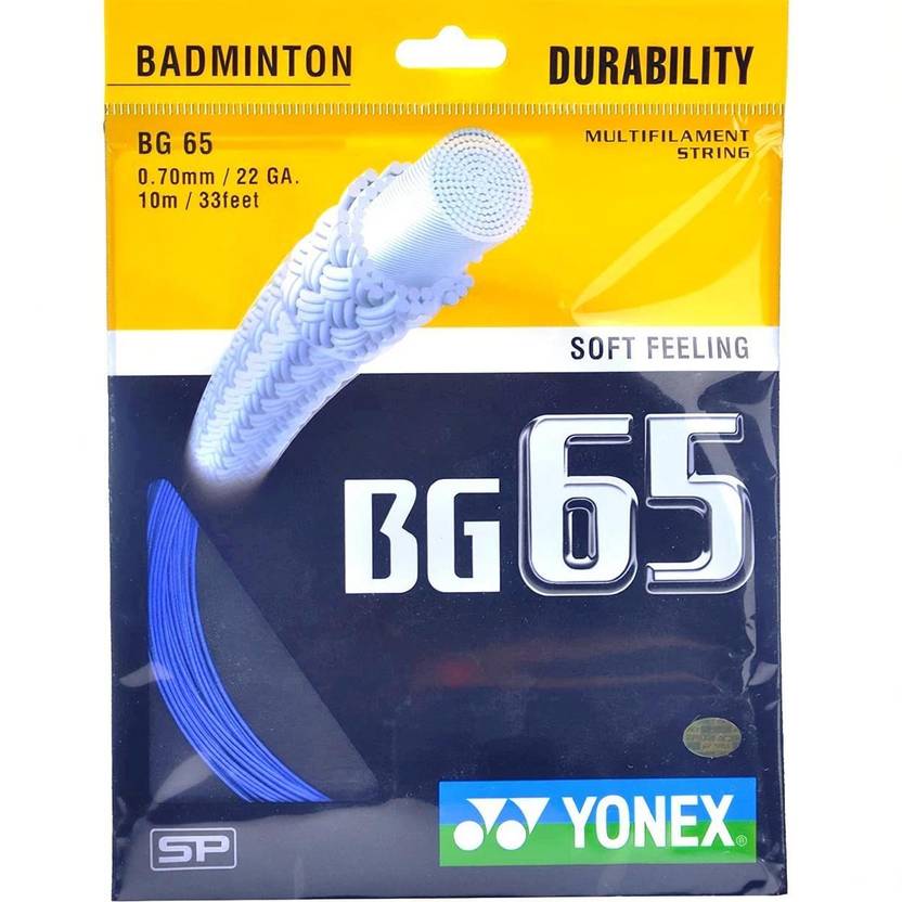 YONEX BG 65 Badminton Strings Royal Blue 0.7 Badminton String - 10 m