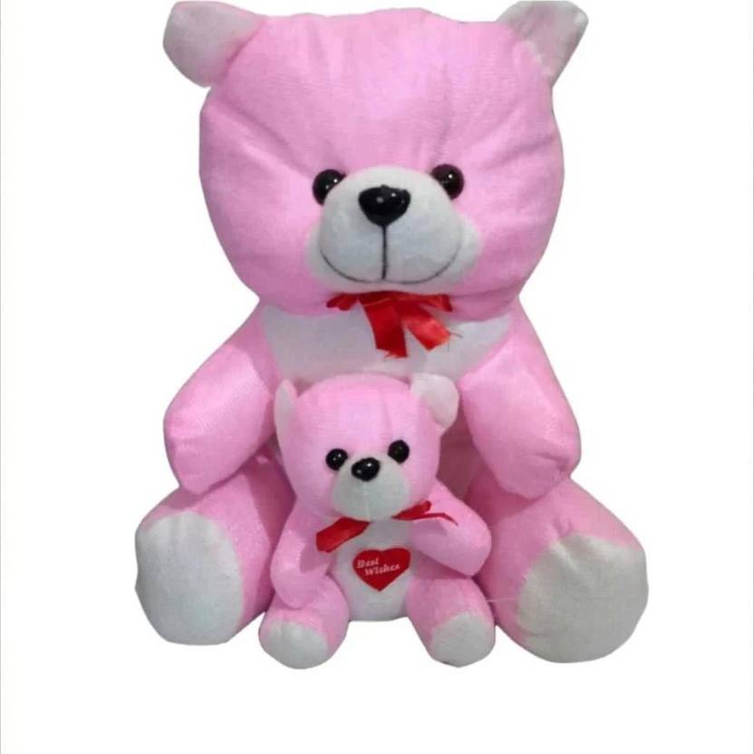 Funtoos Original Mother Teddy Premium Quality,Non-Toxic Super Soft Plush Stuff Toys for kids - 30 cm  (Pink)  - 30 cm