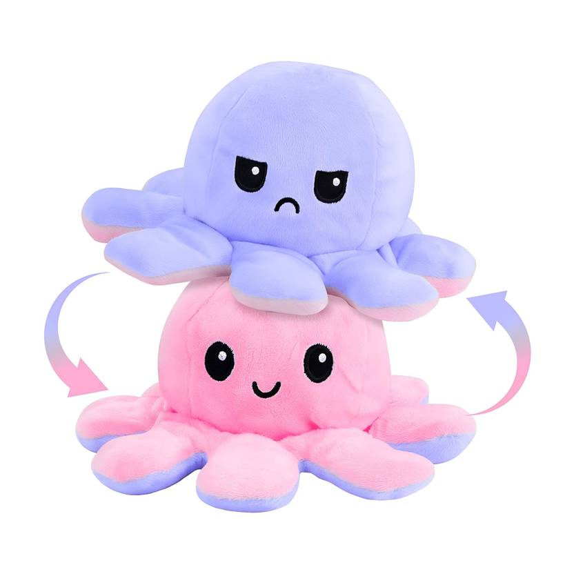 Funtoos Octopus Reversible Soft Toys | Cute Sensory Fidget Stuffed Animal Toy  - 20 cm