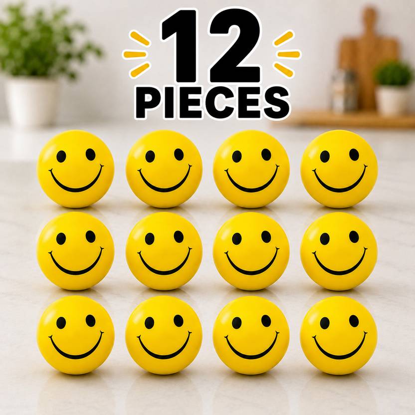 UMAIE 12 Pieces Smiley Stress Ball Set |Soft Foam Balls for Stress Relief,Hand Therapy  - 70 mm