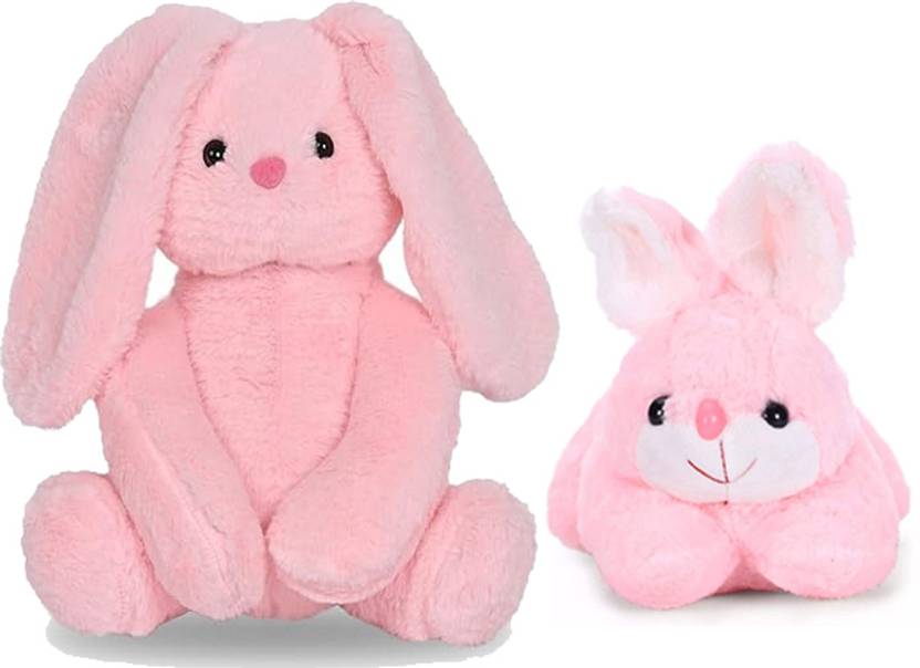 BestLook Cute Pink Huggable Stuffed Bunny With Rabit Soft Toy For Kids - 35 cm