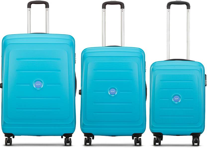 VIP Soft Body Set of 3 Luggage – CORSA STR.55 +66+76 360 – Blue