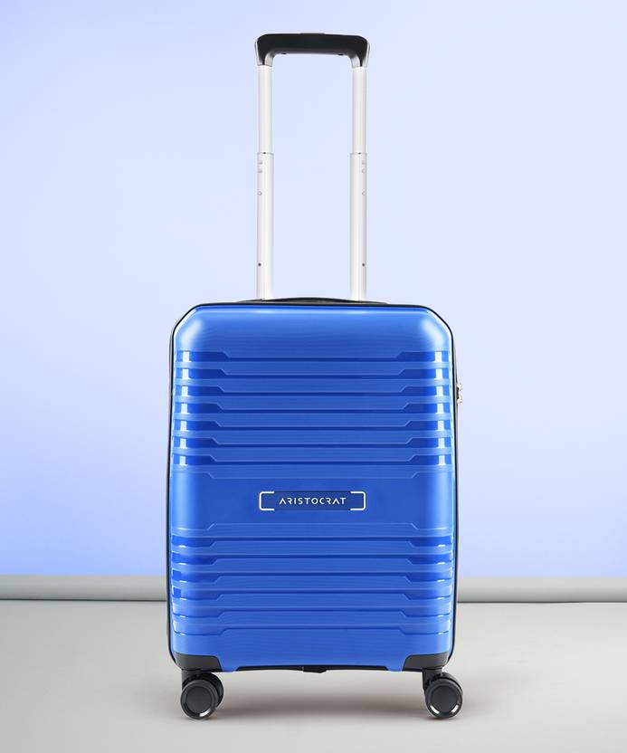 ARISTOCRAT Small Cabin Suitcase (55 cm) 8 Wheels - Harbor Cabin Blue Travelling Luggage Bags/Trolley - Blue