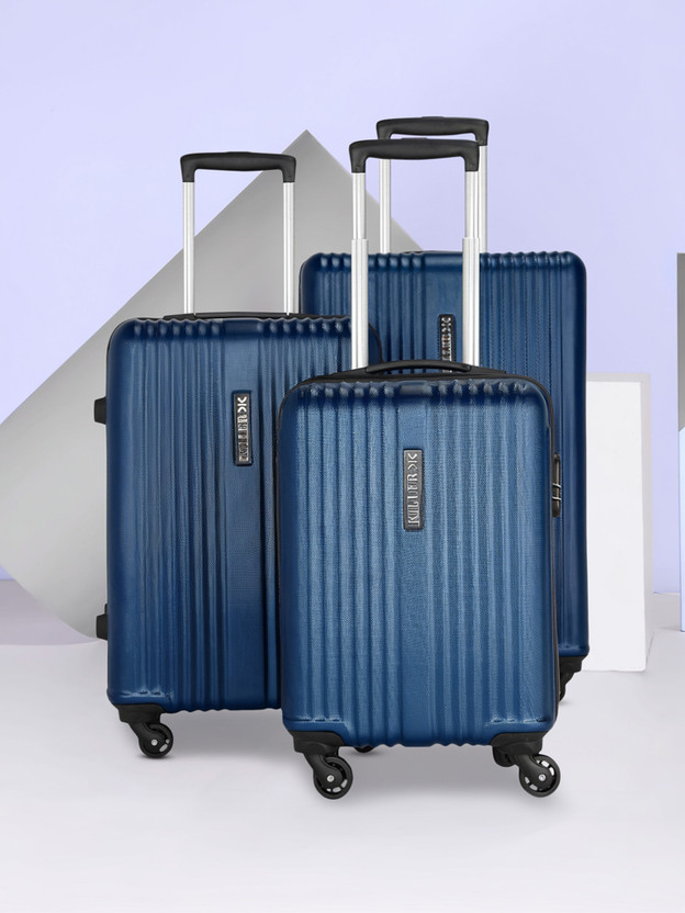 KILLER STRG- Dark Blue- Combo (28"+24"+20") Cabin & Check-in Set 4 Wheels - 28 inch Dark Blue