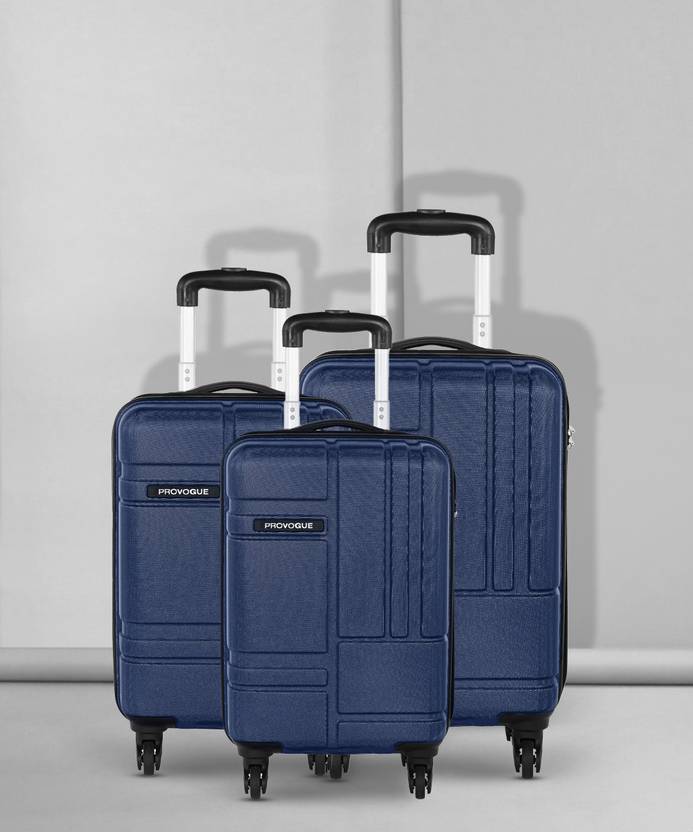 PROVOGUE Hard Body Set of 3 Luggage 4 Wheels – Brick- Midnight Blue- Combo Set-3 (30″+26″+22″) – Blue