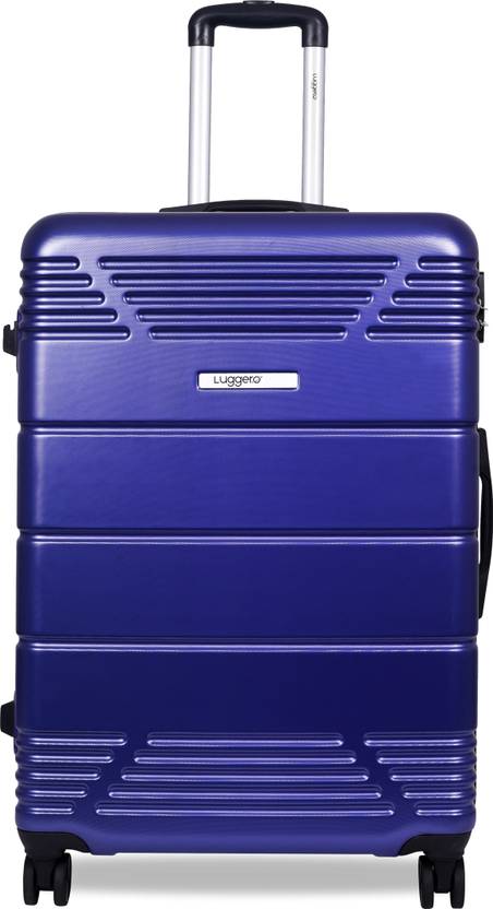 Luggero Large Check-in Suitcase (71 cm) 8 Wheels - STAR Light-Weight & Durable Polycarbonate (MT PURPLE) Hard - Purple