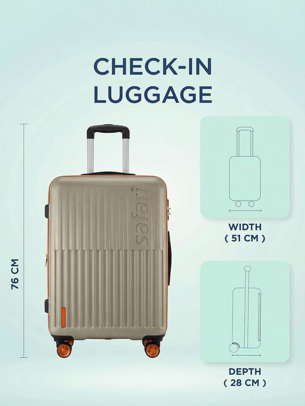 SAFARI ASTRA NEO 30 inch Champagne Luggage Set Pack of 8 - Image 4