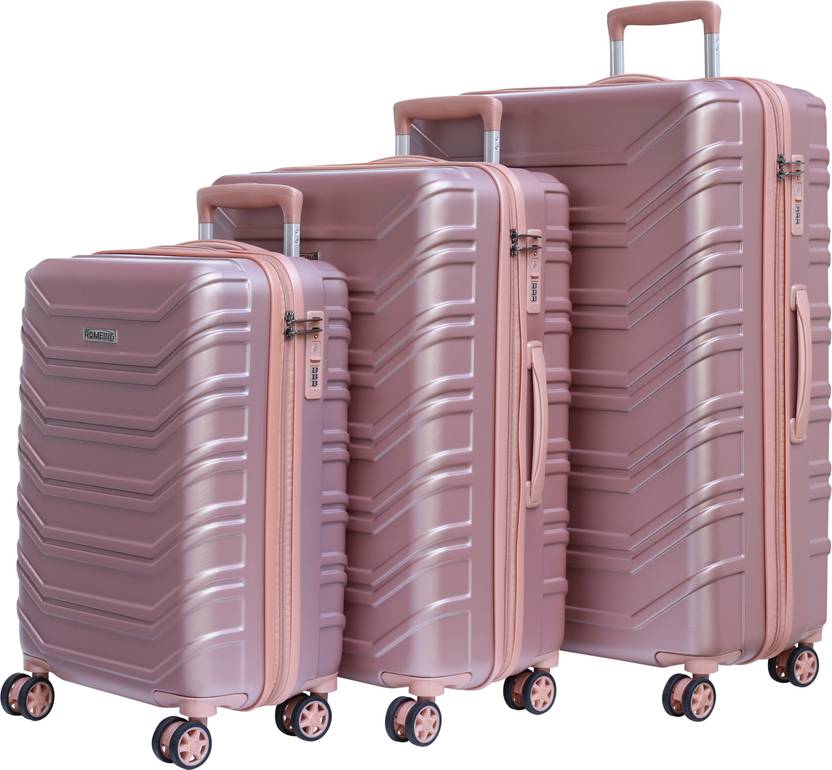ROMEING Monopoli Polycarbonate Luggage Set of 3 (RoseGold) (55, 65 & 75