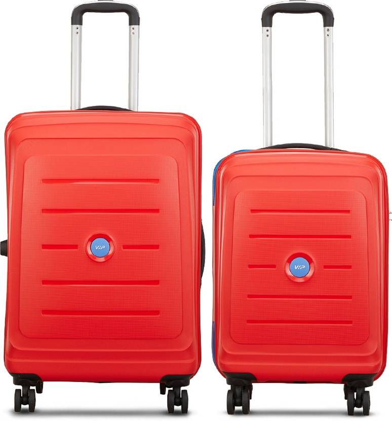 VIP Soft Body Set of 2 Luggage – Corsa Strolly 55+66 360 Nest Trq – Red